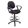 Boss Ergonomic Works Armless Drafting Stool with Backrest and Footrest, Tweed Fabric, Black (B1617-BK)~#|#~F6A298C6-DCF3-443F-A8AE898D8390B5D2_sc7