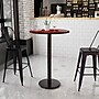 Flash Furniture 30'' Round Laminate Table Top with 18" Round Bar-Height Table Base, Mahogany (XURD30MATR18B)~#|#~F6A5ADA6-9137-4E0C-A0DC3DB00ACD06A0_sc7
