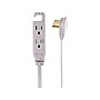 Staples 3‑Outlet Indoor Extension Cord – 8 ft. Power Cable with Safety Covers, Gray~#|#~C01E7646-E8CF-45A1-9FF2EB27AA66F646_sc7