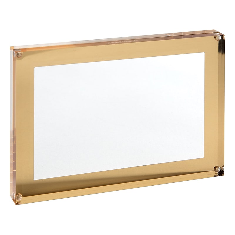 Russell+Hazel 4" x 6" Picture Frame, Acrylic, Gold/Clear (55715) image 1