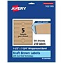Avery Laser/Inkjet Decorative Edge Multipurpose Labels, 1.5" x 7.75", Kraft Brown, 250 Labels/Box ( 94118)~#|#~F6ABA457-90E4-44AF-8B1F46E6C357D0A2_sc7