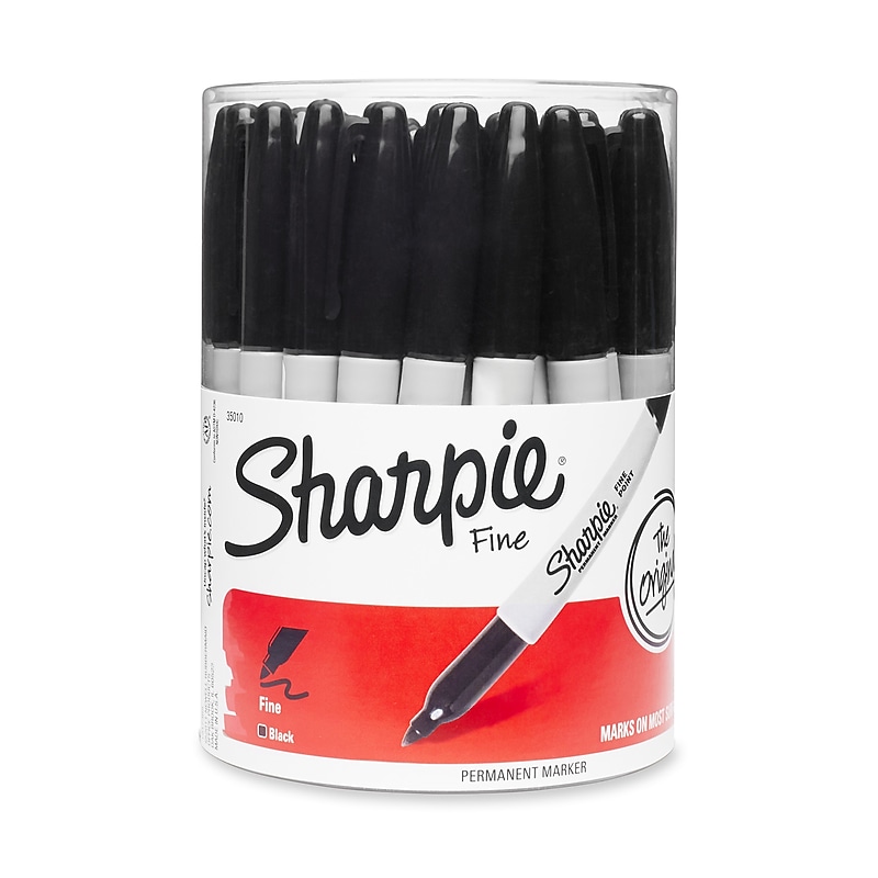 Sharpie Permanent Marker, Fine Tip, Black, 36/Pack (35010) image 1