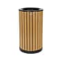 Alpine Industries Steel Outdoor Trash Can with Open Lid, 32 Gallon, Cedar (ALP4400-01-CD)~#|#~F6AE8418-0829-45C5-B6C32DF900F1EF91_sc7