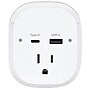 Ciao Tech Travel Charger Surge Protector Wall Tap with 2-USB Ports & Cellphone Holder, 540-Joules, White (CPATT00-071)~#|#~F6B2ECAD-BA9F-4121-8B6301EFE0D514AB_sc7
