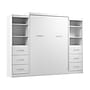 Bestar Nebula Queen Murphy Bed and 2 Closet Organizers with Drawers (115W), White (25983-000017)~#|#~F6B60AE4-B9E6-4132-8BB04DA64695AD35_sc7
