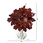 Nearly Natural 18" Autumn Maple Leaf Artificial Plant in Glass Planter (P1541-BG)~#|#~F6B825B7-7239-4C9B-A82B6168B425D334_sc7