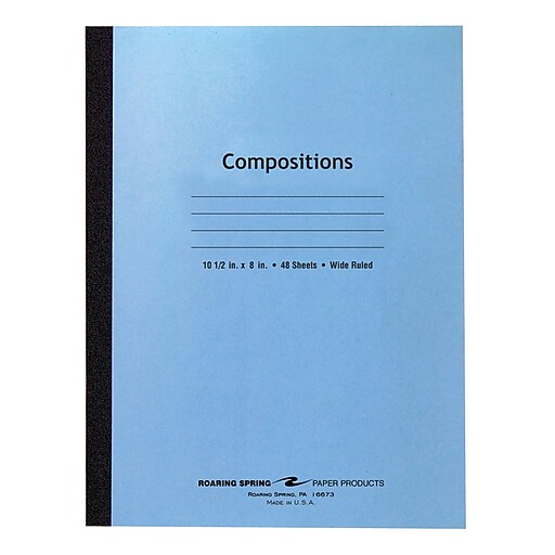 Roaring Spring Paper Products 1Subject Composition Notebooks, 8" x 10.