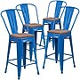 Flash Furniture Lily Contemporary Metal Vertical Back Counter Height Stool, Blue, 4-Pieces/Pack (4CH3132024GBBLW)~#|#~F6BCDD20-3554-40A8-9F5D99A8721D0080_sc7