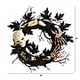 Nearly Natural Halloween Skull and Bones Wreath, 24" (W1206)~#|#~F6C24070-CBF1-4041-9507620238C99884_sc7