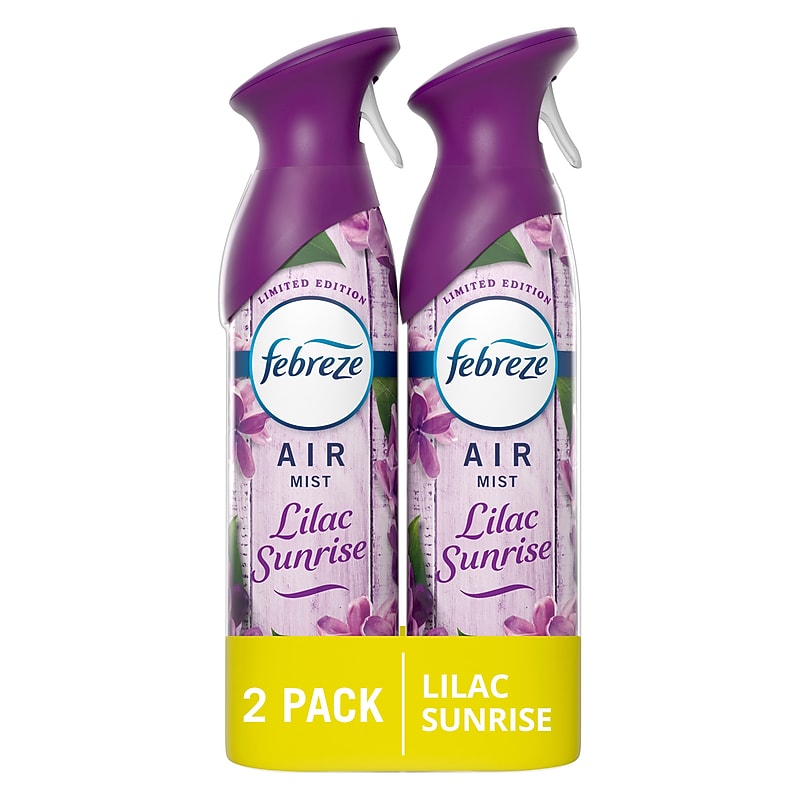Febreze Air Mist Air Freshener Spray, Lilac Sunrise Scent, 8.1 oz., 2/Pack (13749) image 1