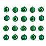 Nearly Natural Holiday Christmas Green Shatterproof Ornament Set, 3", 20/Set (D1056-GR)~#|#~F6C3638E-DDE6-4AB9-A51FA22D220B4A2B_sc7