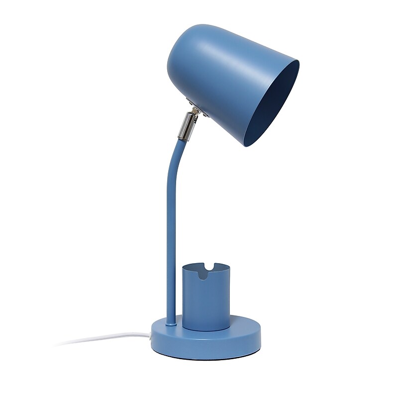 Simple Designs Sleek Essentials 15.75" LED Table Lamp, Blue (LT2128-BLU) image 1