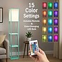Simple Designs Etagere Organizer 62.5" Floor Lamp with Rectangular Shade, Aqua (LF1014-AQU-CCLB)~#|#~F6C7FE4B-56E3-438B-B70A28FEE9DEDE1A_sc7
