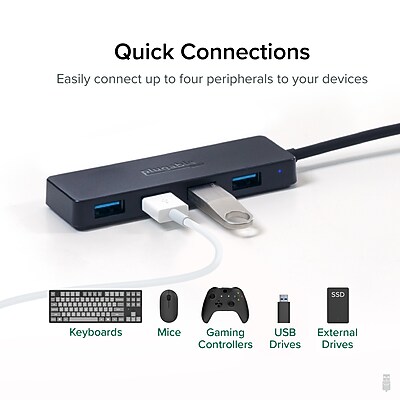Plugable USB 3.0 4-Port Hub with 2.5A Power Adapter - Thumbnail 3