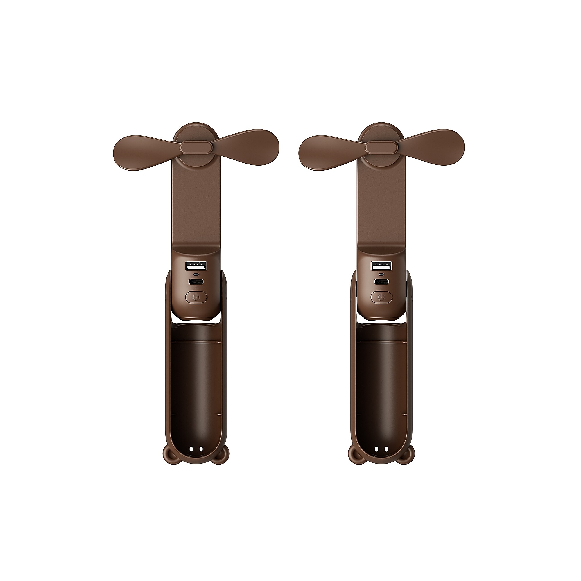 JisuLife Life8X Handheld Fan, Brown, 2/Kit (FHL08POBN-KIT-2) Sansujyuku sansujyuku.com
