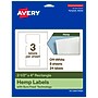 Avery Hemp Rectangle Laser/Inkjet Multipurpose Labels, 2-1/2" x 4", Off-White (24/Pack)~#|#~F6D1DBF3-7686-46EA-9EA5BCCC7063FAA9_sc7