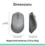 Logitech M330 Silent Plus Wireless Optical USB Mouse, Gray (910-004908)~#|#~F6DAEA4A-B359-41F6-8D69C6EC5972D7C3_sc7