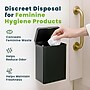 Alpine Industries Stainless Steel Sanitary Napkin Disposal Receptacle, 10" x 3.74", Black (451-SSB-MK)~#|#~F6E169F1-DE31-45A1-9501141188CED5DC_sc7