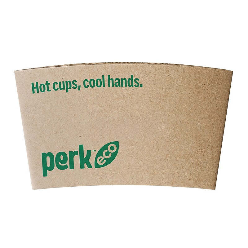 Perk™ Eco Paper Hot Cup Sleeve, Brown, 500/Pack (PK56227) image 1