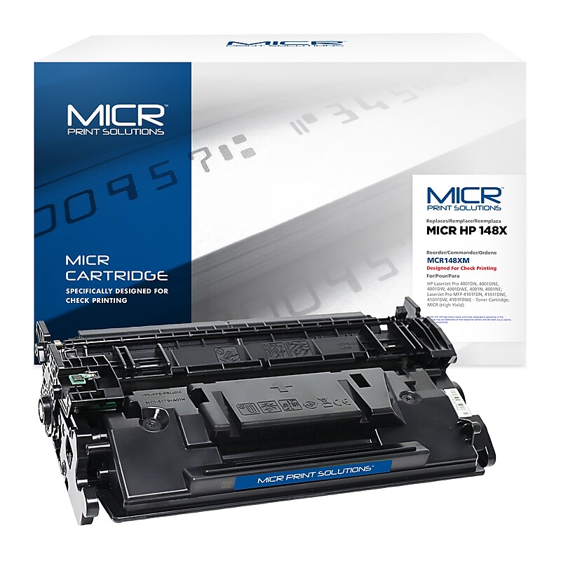MICR Print Solutions Black High Yield MICR Toner Cartridge Replacement for HP W1480X image 1