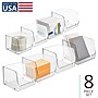 iDESIGN Small Stackable Plastic Storage Bin, Clear, 8/Pack (07018CO)~#|#~F6EC0422-ACB9-4C67-846AA9360BD5AC95_sc7