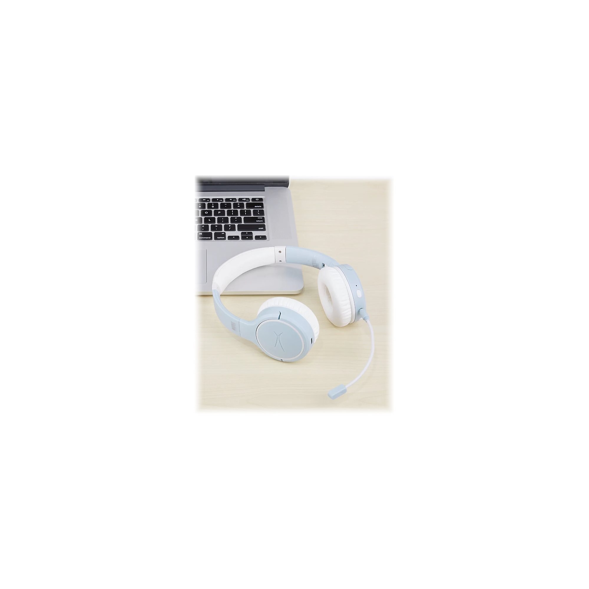 Altec Lansing NanoPhones ANC Wireless Active Noise Canceling On-Ear Headphones, Bluetooth, Icy Blue (MZX5400-ICY) Sansujyuku sansujyuku.com