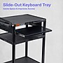 Luxor ENDURA AV 3-Shelf Media Utility Cart with Keyboard Tray and Electric Power, Black (LP34LE-B)~#|#~F6F2E450-7A96-4877-B1C41B47DFAA9372_sc7