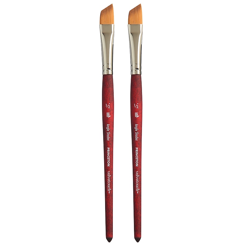 Princeton Velvetouch Mixed Media Synthetic Angle Shader Brush, 2/Pack (PBXP3950AS050-2) image 1