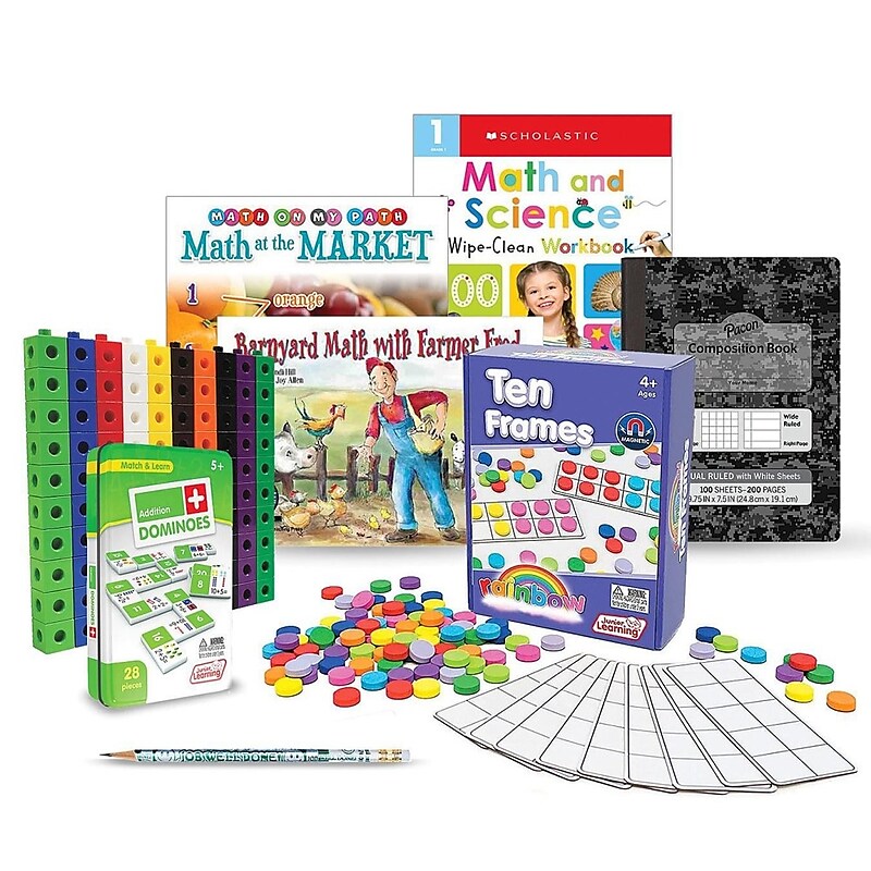S&S Family Engagement Take Home Bags MATH Grades K-1, Manipulative, Assorted Colors (BK7345001) image 1