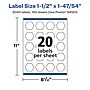 Avery Laser/Inkjet Multipurpose Labels, 1.8704" x ", Glossy White, 2000/Box (94120)~#|#~F6F7A2FE-152F-45B4-A0093C85BC1D5B99_sc7