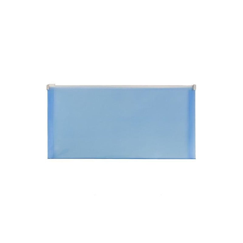 JAM Paper Premium Plastic Filing Envelope with Zipper Closure, Blue, 3/Pack (921Z1BUX3) image 1