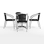 Flash Furniture Lila Indoor-Outdoor 23.5'' Round Table Set with 4 Rattan Chairs, Black (TLH24RD020BKCH4)~#|#~F6FF07DD-A78B-40E8-B58E2737CD6249FE_sc7