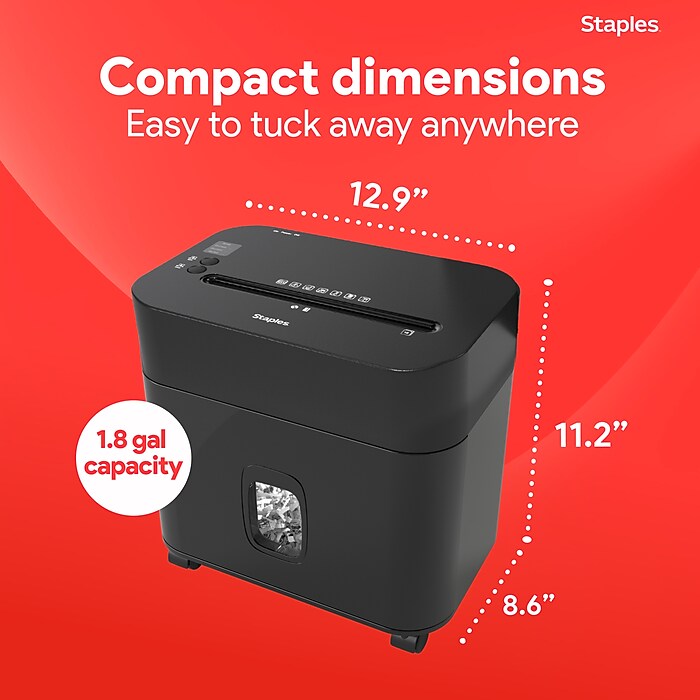 Staples 12-Sheet Micro-Cut Multi-Media Shredder (ST62152) | Staples