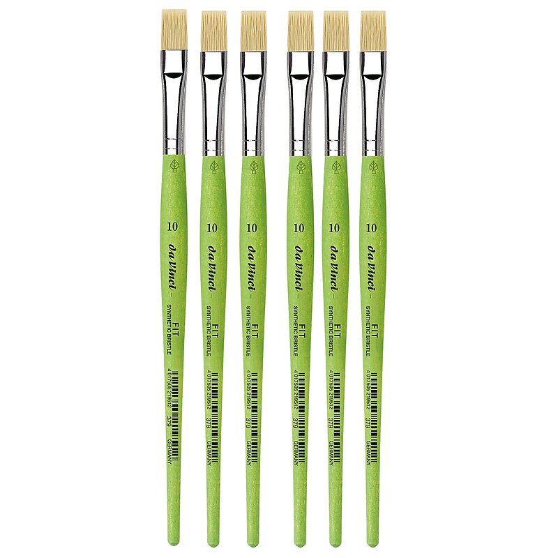 da Vinci FIT Synthetics Oil and Acrylic Synthetic Student Flat Brush, 6 /Pack (DVXVA37910-6) image 1