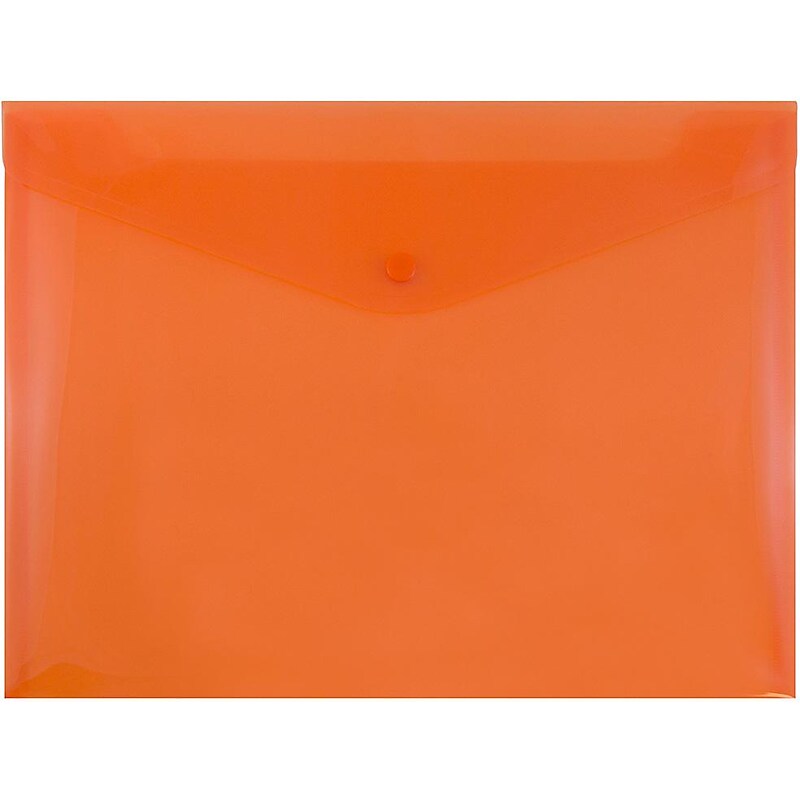 JAM Paper Premium Plastic Document File, Letter, Orange, 3/Pack (218S0ORX3) image 1