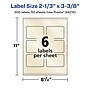 Avery Pearlized Ivory Rectangle Multipurpose Labels, 2-1/3" x 3-3/8", Ivory, 300/Box (94212)~#|#~F7095E82-A0EF-4334-BEFAEAF0AC46A16E_sc7