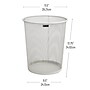 Mind Reader Metal Mesh Trash Can Without Lid, 4.4 Gallon, White (1CIRGA-WHT)~#|#~F70A7176-F69D-4DA0-BED98C1EFDD792CB_sc7