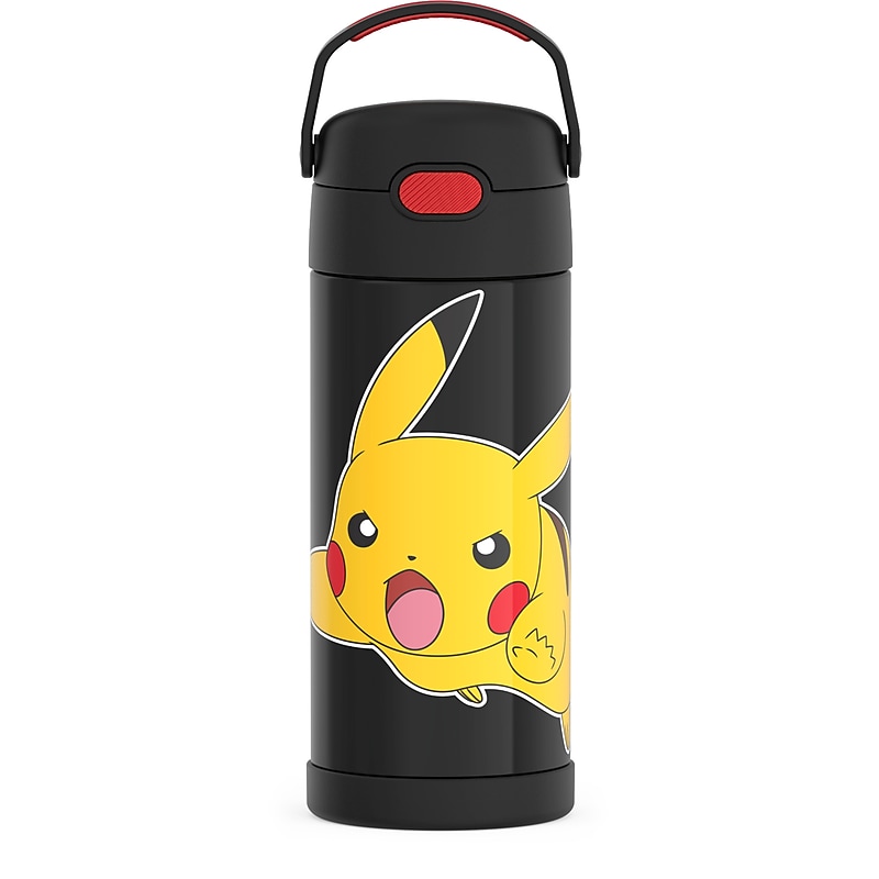 Thermos Pokemon Stainless Steel Vacuum Insulated Water Bottle, 16 oz., Black & Yellow (F42106PM6ST) image 1