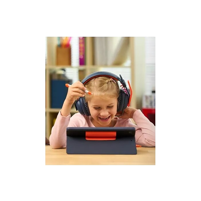 Logitech Zone Learn 3.5mm Stereo Computer Headset, Blue/Orange