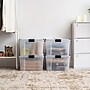 Iris WeatherPro 60 Quart Storage Bin with Latching Lid, Plastic, Clear, 4/Pack (500413)~#|#~F7139B7A-9AA0-43D8-AE04243A3B1161DE_sc7