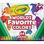 Crayola World's Favorite Colors Crayons, Assorted Colors, 64/Pack (52-1552)~#|#~F714001C-8F15-48C6-A857738F23741CF2_sc7