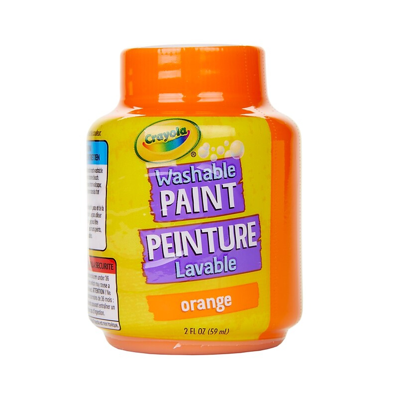 Crayola Washable Kid's Paint, Orange, 2 oz (54-2236) image 1