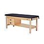 Aristo Wood H-Brace Physician Exam Table with Shelf, 2 Drawer Cabinet, Paper Cutter, Holder, 500lbs. Capacity, Black~#|#~F718F409-4B44-446B-8B8721E195C83DA6_sc7