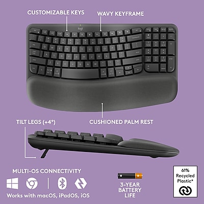Logitech Ergo Series Wave Keys - Thumbnail 3