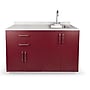 Viva Comfort 36.32'' H x 48" L Medical Cabinet with Right Sink, 4-Doors, 2-Drawers, Claret (902BASE48RSCL)~#|#~F71A15E4-640A-4706-A27BF92F82C1C4A8_sc7