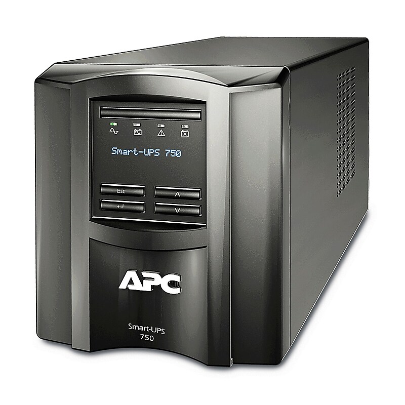 APC Series 750VA UPS with APC SmartConnect, 6-Outlets, Black (SMT750C) image 1
