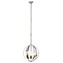 Lalia Home 3-Light 18" Adjustable Globe Hanging Metal and Clear Glass Ceiling LED Pendant, Chrome (LHP-3010-CH)~#|#~F71B7B2B-7418-4365-A2D806D3929F9812_sc7