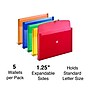 Staples Expanding Wallets, Button & String Closure, Legal Size, Assorted Colors, 5/Pack (TR10768)~#|#~F71C0637-F217-4AD7-8AF3102A6A33AD1C_sc7