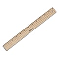Staples 12" Wooden Standard Imperial Scale Ruler, Wooden (51881-CC)