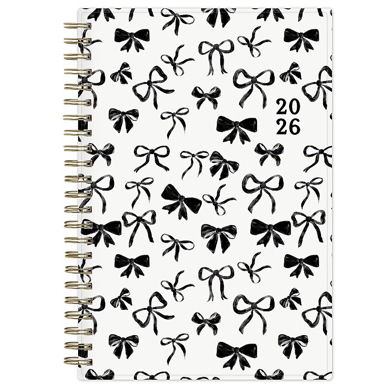 2026 Blue Sky Bow 8" x 5"  Weekly & Monthly Personal Organizer, Plastic Cover (158007) image 1